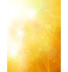 Soft golden sunny summer vector image