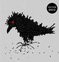 Crow raven character Crow raven character vector image