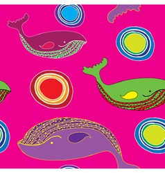 Whales pattern vector image