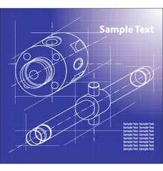 Technical Blueprint vector image