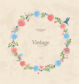 Vintage wreath with lovely chrysanthemum for your Vintage wreath with lovely chrysanthemum for your vector image
