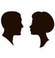 Man and woman faces vector profiles vector image