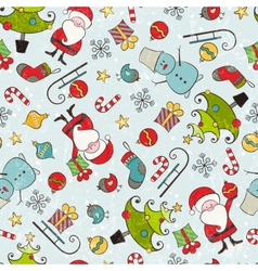 Christmas seamless pattern vector image