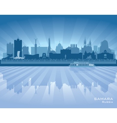 Samara Russia skyline city silhouette vector image