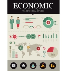 Economic infographic vector image