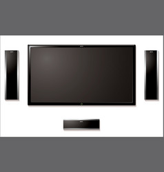LCD television with speakers vector image