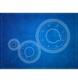 Gears blueprint Business concept vector image