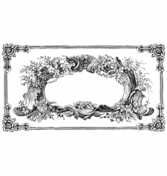 Antique frame engraving vector image