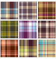 Set of seamless checkered vector pattern vector image
