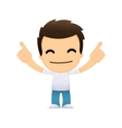 Funny cartoon casual man vector image