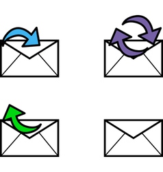 Mail icons vector image