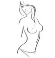 Slim women vector image