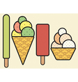 Ice cream set vector image