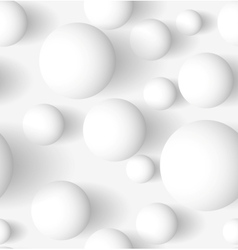Seamless abstract 3D white spheric background vector image