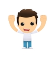 Funny cartoon casual man vector image