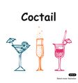 Coctails club set vector image