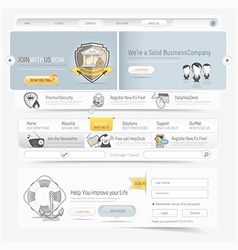 Web site navigation menu pack vector image