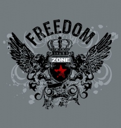 Freedom heraldry vector image