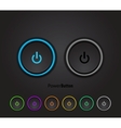 Black led light power button vector image