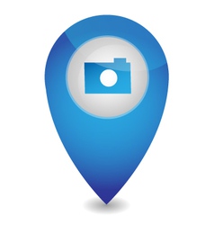 Map pointer with camera Map pointer with camera vector image