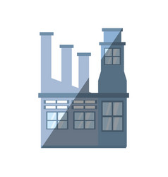 Building factory structure shadow Building factory structure shadow vector image