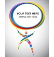 Abstract background with a colorful man with frame vector image