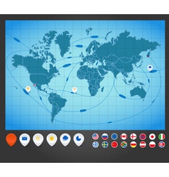 World Map Charts vector image