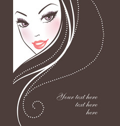 Woman hair back vector image