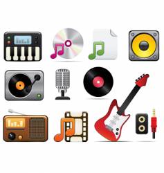 Music icon set vector image