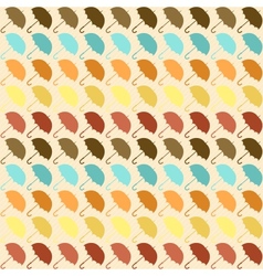 Seamless pattern with umbrellas in retro style vector image
