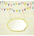 Vintage frame with birthday bunting flags vector image