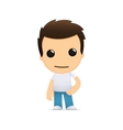 Funny cartoon casual man vector image