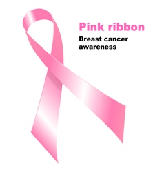 Pink ribbon Breast cancer vector image