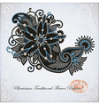 Line art ornate flower design vector image