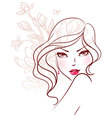 Woman face vector image