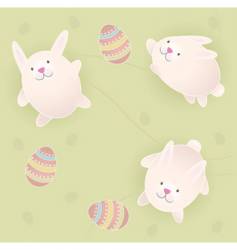 Easter bunnies vector image