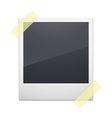 Retro photo frame isolated on white background vector image