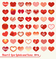 Heart Labels and Icons Collection vector image