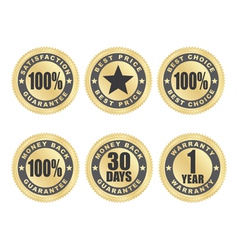 Satisfaction guarantee seals vector image