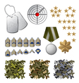 Military icons vector image