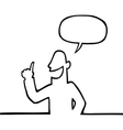 Person explaining something vector image