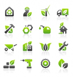 Building icons vector image