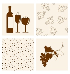 Winery design objects set vector image