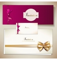 Collection of gift cards and invitations with vector image