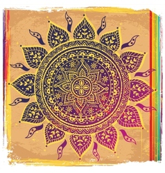 Ethnic purple ornament vector image