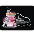 Christmas postcard vector image