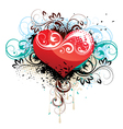 Floral heart background vector image