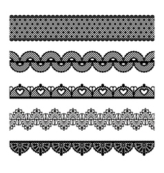 Seamless lace set vector image