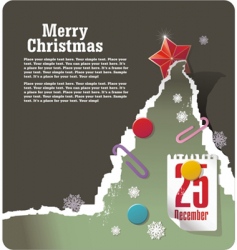 Christmas postcard vector image