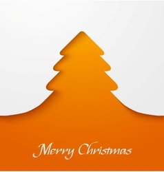 Orange christmas tree applique vector image